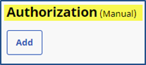 Authorization Manual